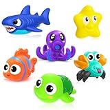No Hole Mould Free Baby Bath Toys for Toddlers 1-3,infant Bathtub Toys for Babies 6-12-18 Months,Shower Toys Pool Toys for 1 2 3 4 Years Old Boys Girls Kids