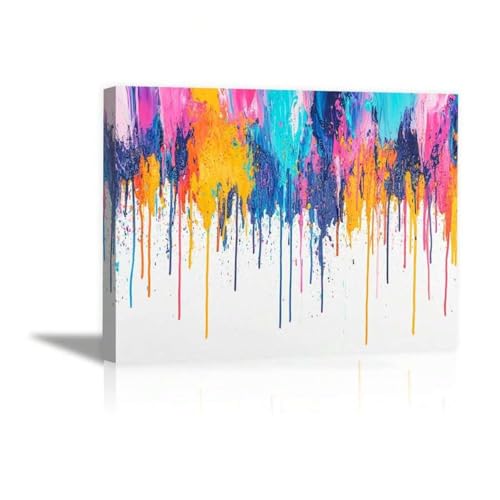 Toile murale abstraite contemporaine tableau graffiti déco salon moderne 40x60 avec cadre