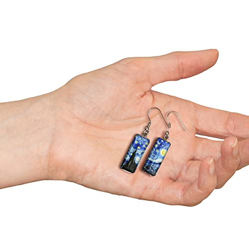 WIRESTER 5 Pairs Glass Rectangle Earrings Drop Dangle Earrings Fashion Jewelry Accessories For Women, Lovely Designs3