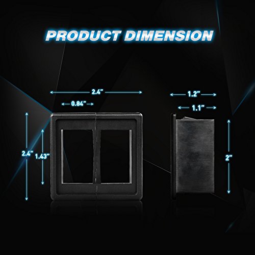 Image of Nilight LED Light Bar Rocker Switch Holder Panel Switch Holder Housing Kit ABS Plastic Black Automotive Mount Toggle Switch Housing,2 years Warranty