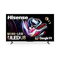 Hisense 75-Inch Class U8 Series Mini-LED ULED 4K UHD Google Smart TV (75U8K) - QLED, 480 Motion Rate, 144Hz Game Mode Pro, Dolby Vision IQ, HDMI 2.1, Alexa Compatibility, 2.1.2 Multi-Channel Audio