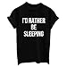 YITAN Women Casual Cool Short Sleeve O-Neck Tops Graphic Tees Summer Fashion Cute Funny T Shirts Black Medium