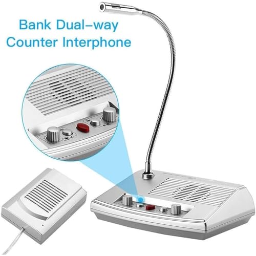 Sistema de intercomunicación de doble vía con micrófono inalámbrico y control de volumen, altavoz fuerte para una comunicación segura en bancos, hospitales, tiendas y oficinas
