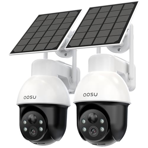 aosu 3K 5MP Solar Security Camera Wireless Outdoor PTZ 360° Smart Tracking | Auto Human&Vehicle...