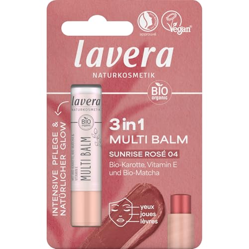 lavera Multi Balm Blister - Sunrise Rosé 04 - frischer Glow - müheloses Verblenden - für Augen, Lippen & Wangen - vegan - Naturkosmetik