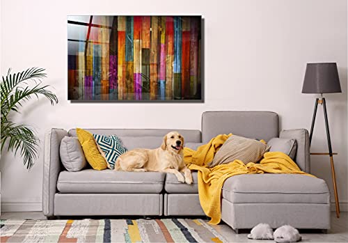 Tebamall Glass Printing Wall Art On Frameless Free Floating Tempered Glass Panel Ready To Hang Modern Decor Ideas For Your Living Room, Bedroom ＆ Office Contemporary Natural And Vivid Wall Decor Home Decor Housewarming Gift (28"X44"X0.2" / 70X110X0.5 Cm) #TOP2