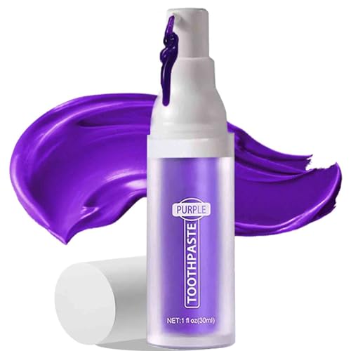 Lila Zahnpasta Weisse Zähne,Purple Teeth for Whitening Teeth,Lila Zahnpasta weiße zähne Heidelbeergeschmack 30ml