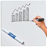 Magic Whiteboard Sheets Stick on Wall - A2 Static & Portable White Board - Small Whiteboard for Walls, Doors, Windows, Fridges, & Glass - Easy Clean, Dry Erase Board for School, Office & Kitchen