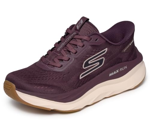 Image of Skechers Womens Max Run Hands Free Slip-ins | Hands Free Slip-Ins, Max Cushioning, Air-Cooled Goga Mat Insole, Ultra Light Midsole, Goodyear Rubber, Machine Washable
