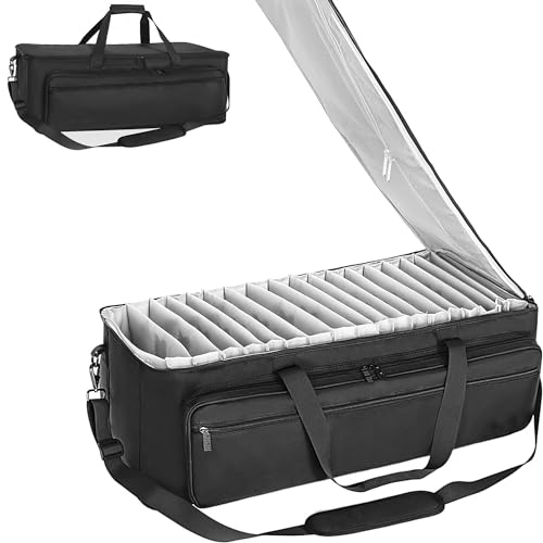 AKOZLIN Extra Large Travel Gig Band Cable File Bag With Separate Bags,DJ Cord Organizer Case for...