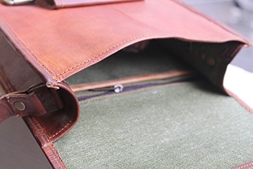 MONTEXOO Leather 11 Inch Sturdy Leather Messenger Satchel Bag Tablet Bag for Men Women