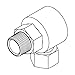 Tompkins LS-1501-06-06 Live Swivel, Male Pipe to NPSM Swivel Elbow 90*, 3/8-18 x 3/8-18, Brass