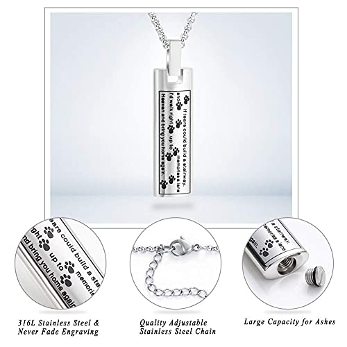 Hearbeingt Cremation Jewelry Urn Necklace For Ashes, Pet Paw Print Memorial Pendant For Dog Cat Ashes Keepsake Locket For Men For Women #TOP1