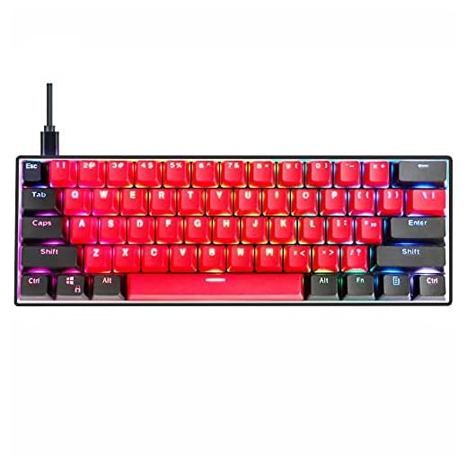 Guffercty kred Gk61 SK61 60% Mechanical Keyboard Custom Hot Swappable 60 Percent Gaming Keyboard with RGB Backlit, NKRO, Programmable for Win PC Mac (Gateron Brown, Milan)