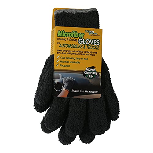 Restor-It Microfiber Gloves 1 Pair-for Automobiles and Trucks-Charcoal, Other, Multicoloured, 10.89 x 26.13 x 4.54 cm