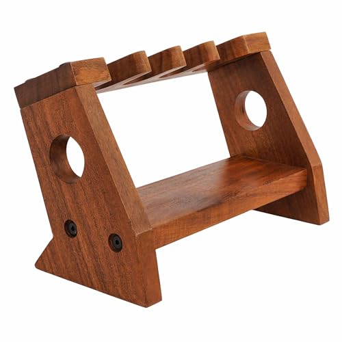 Mythrojan Wooden Gun Rack for Pistol & Handgun Display Stand Safe Storage Accessories with 4 Gun Holders