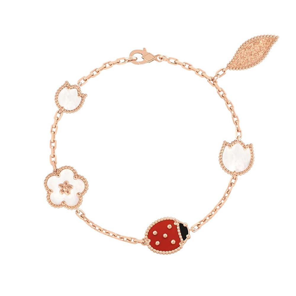Amazon.com: ZheBylia Color Enamel Ladybug Bracelets Women
