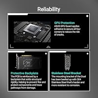 ASUS Dual GeForce RTX 5060 Ti 8GB GDDR7 OC Edition Gaming Grafikkarte (Nvidia GeForce RTX5060Ti DLSS 4, 2,5-Slot Design, PCIe 5.0, 3X DisplayPort 2.1b, 1x HDMI 2.1b, DUAL-RTX5060TI-O8G) – Ansicht 4