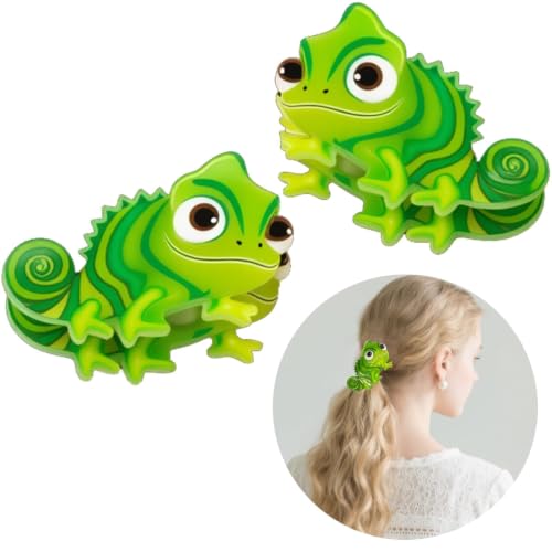 2 Pack Pinzas para Cabello de Acrílico Verde miniatura 7