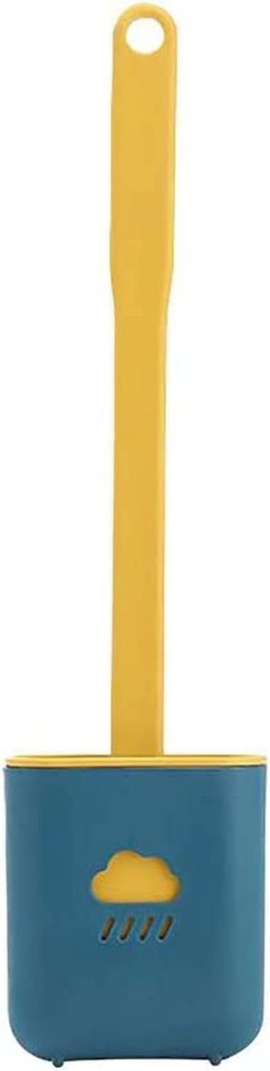 Toilet Brush Silicone Brush Toilet Brush Holder Creative Cleaning Brush Set Toilet Brush Holder Set Clean Tool Durable Bathroom Bathroom Toilet Brush Holder (C) (A)