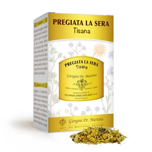Tisane camomille tilleul mélisse PREGIATA LA SERA plantes coupées vrac 100g