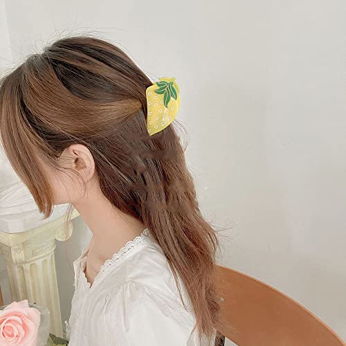 Pinces à cheveux en forme de fruits antidérapantes pour enfants