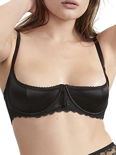 Image of Pour Moi 22800 for Your Eyes Only Underwired Quarter Cup Bra Black