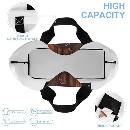 Women's Multi-Functional Shopping Bag，Book Room Library Printing Messenger Bag Shoulder Bag for Travel, Work, Shopping & Parties with Inner Pocket, Grocery Bag Lightweight & Water-Resistant4