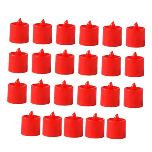 Velas LED rojas sin goteo ni humo para evitar manchas de cera y riesgos en Halloween