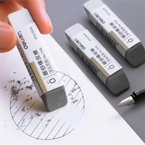 2 peças de borracha fosca, borracha de areia, removedor de cabeça dupla, caneta esferográfica, pince