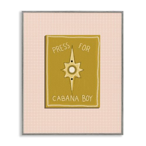 Witty Cabana Boy Beach Comic Humor, 16 x 20 Inch Framed Giclée Print