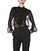 SUNGDOGIN Women's Victorian Vintage Long Sleeve Shirt Gothic Medieval Blouse Fashion Elegant Ruffle Business Casual Black