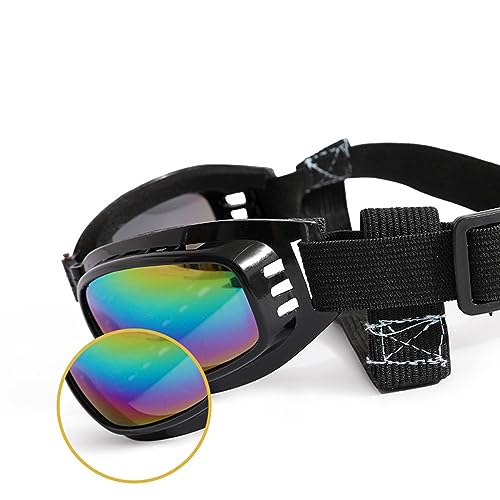 Anti-UV Dogs Sunglasses for Medium Small Dog Windproof Dogs Goggles Long Snout Dogs Eyewear Adjustable Puppy Goggles UV Protections Dog Sunglasses Dog Outdoor Gear Fashion Accessories