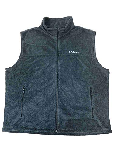 Columbia Men's Gray Flattop Ridge Fleece Vest Zip Front Jacket XX-Large