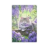 Sibérien Décor Mural En Toile 3D–Design Superposé Pour Cuisine,Salle De Bain&Salle À Manger&Bureau&Chambre. Antitaches&Entretien Facile Chaton mignon Tableau Murale 08x12inch(20x30cm)