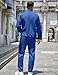 COOFANDY Men'S Tracksuits 2 Piece Outfit Casual Sweat Suits Long Sleeve Track Suit Jogger Outfits Sapphire Blue Medium