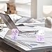 Personalized Name Plate for Desk, Custom Desk Name Plate, Acrylic Name Plate Office Desk Accessories, Personalized Office Gifts for Coworkers Teachers, Employee Appreciation Gifts (A-PurpleFlower)