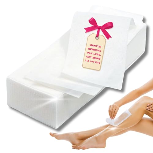 LALILL Bandes de Non-Tissé 400 Pièces pour pour L'épilation à la Cire Chaude et à la Pâte de Sucre Visage - Corps Épilation à la Cire - Wax Waxing