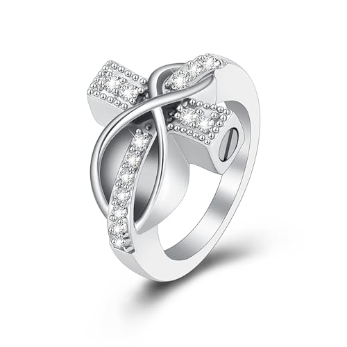Bijoux commémoratifs bague urne croix, cadeau de crémation unique