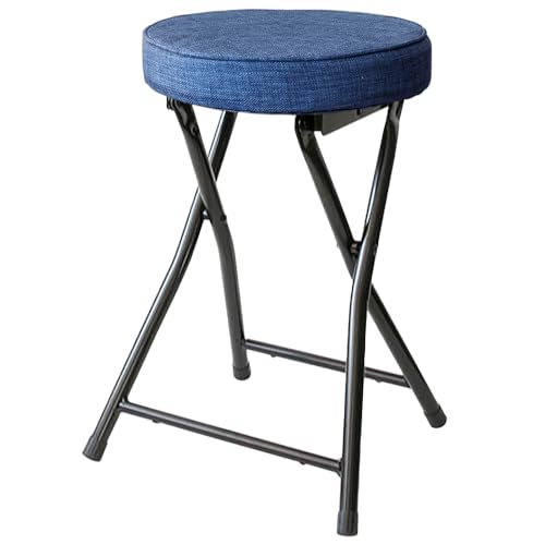 アイリスプラザ スツール 椅子 折りたたみ ネイビー 幅32×奥行30×高さ47（cm )コンパクト 軽量 耐荷重80㎏ OTC-47のサムネイル