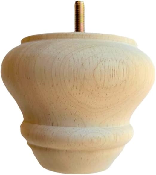 DESIGN 59 3 Inch, SET of 4, Hardwood Unfinished Bun Feet