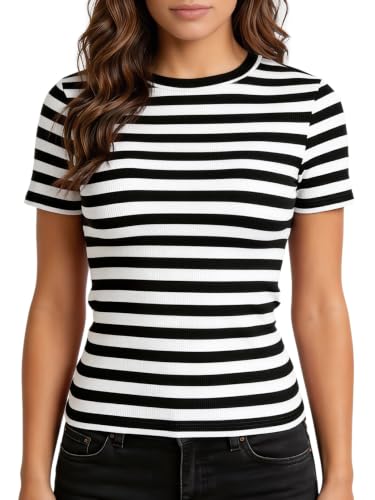 Black and White Striped T-Shirt