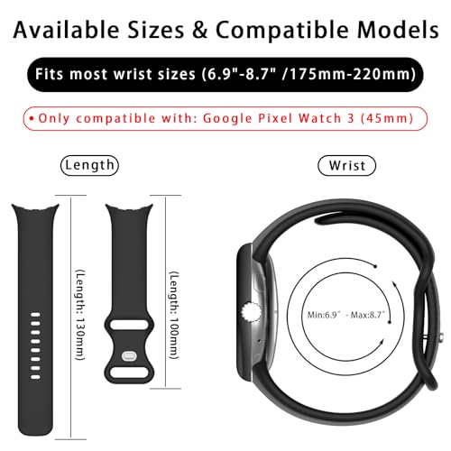 Correa compatible con Google Pixel Watch 45mm silicona suave miniatura 2