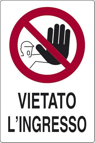 Cartello Vietato L'Ingresso Cucine Ristoranti 30Cmx20Cm Cartello Vietato L'Ingresso Cucine Ristoranti 30Cmx20Cm