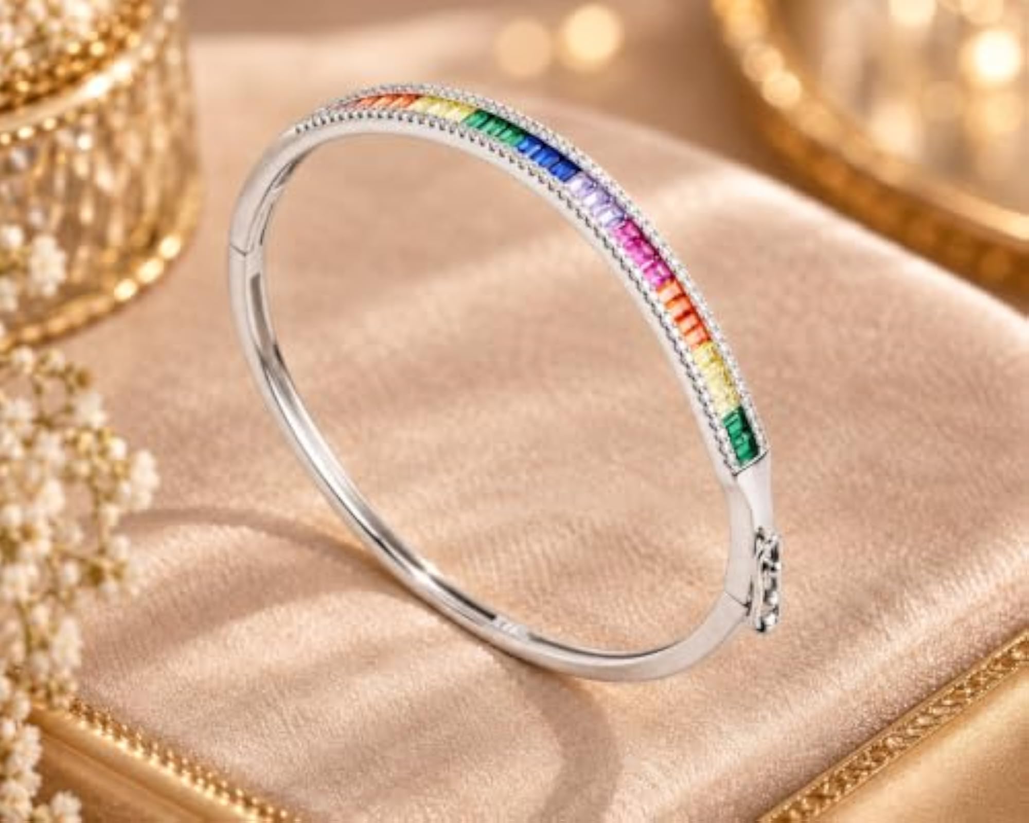 Women's Spectrum Sparkle Openable Bracelet, Keepsakes