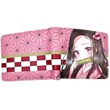 Flyshun Kamado Tanjirou Agatsuma Zenitsu Anime Wallet for Women Men Slim Leather Bifold Bi-Fold Wallets,Black Purse Wallets,ID Credit Card Zero Wallet Cosplay Accessory (Kamado Nezuko 2)