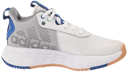 Adidas Originals Flex Basketball Shoe, White/Silver Metallic/Team Royal Blue, 3 Us Unisex Little Kid #TOP5