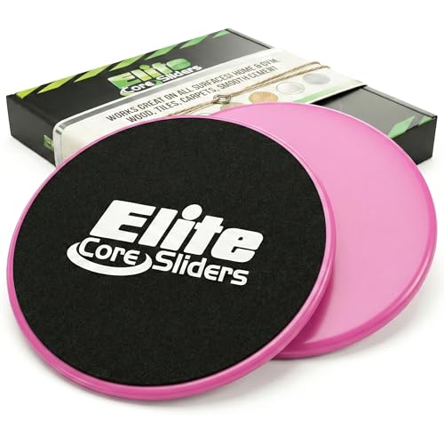 Elite Sportz Core Sliders For Working Out | Dual Sided Home Core Workout Equipment For Carpet...