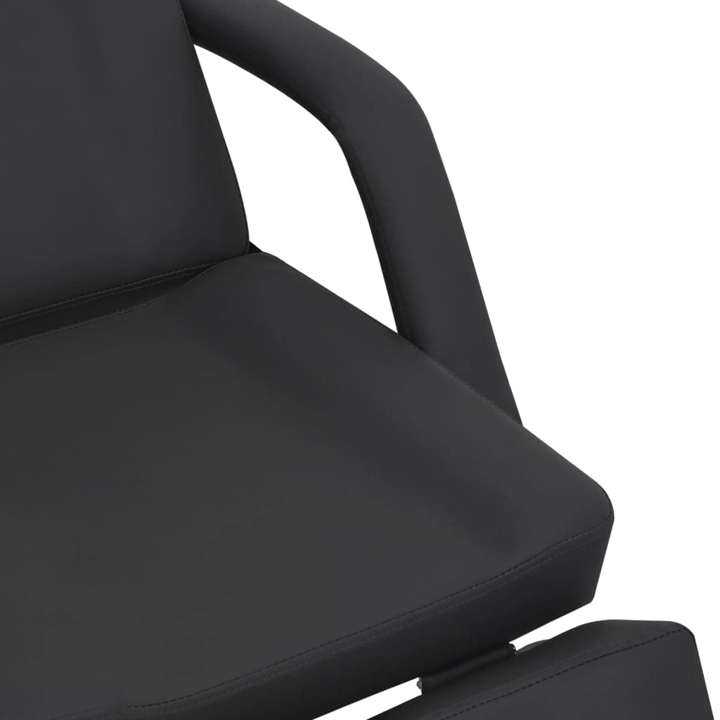 vidaXL Kosmetikstuhl Einstellbar Drehbar Kosmetikliege Therapieliege Massageliege Tattooliege Tattoostuhl Kunstleder Schwarz 180x62x78cm