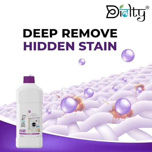 Image of Liquid Detergent 1 Liter | Laundry Liquid for Fabric Daily Wash | detergent liquid for Top Load and Front Load Washing Machine | Balanced PH, Non-toxic (Lavender)
